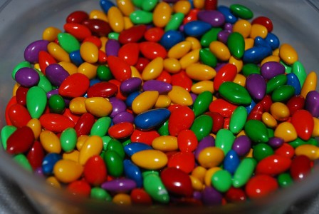 Slunečnice v barevné čokoládě 